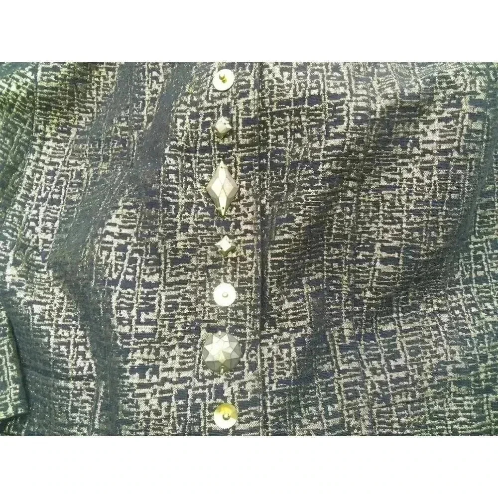 Ruby Rd Women's Gold Studded Short Jacket Size 18… - image 3